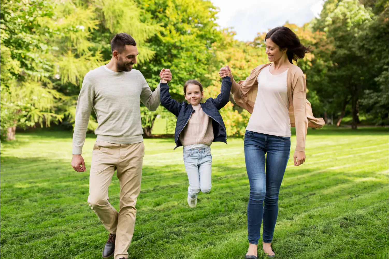 Family enjoying time together outdoors