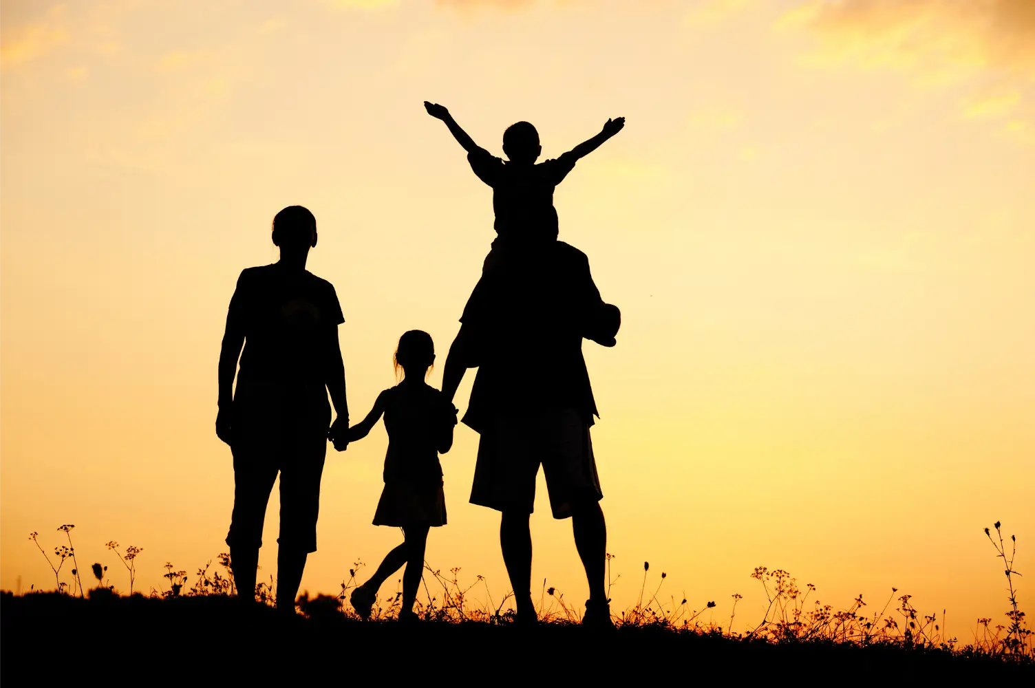 Family spending time together outdoors