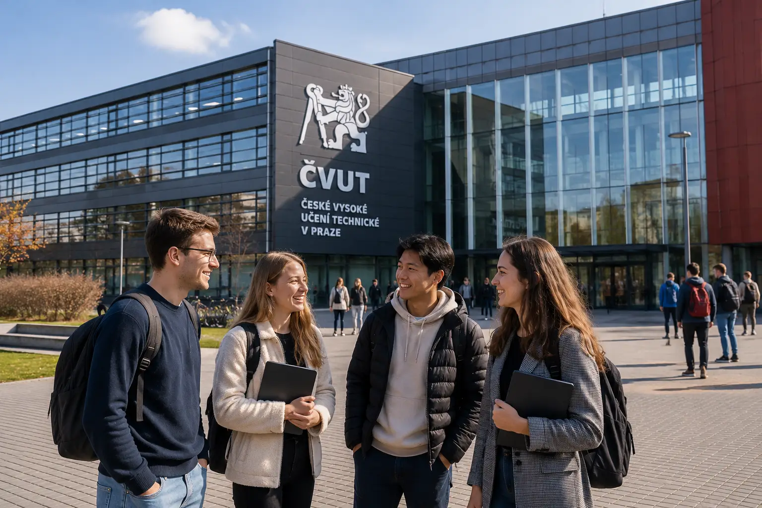 Another student scene representing Czech Technical University in Prague