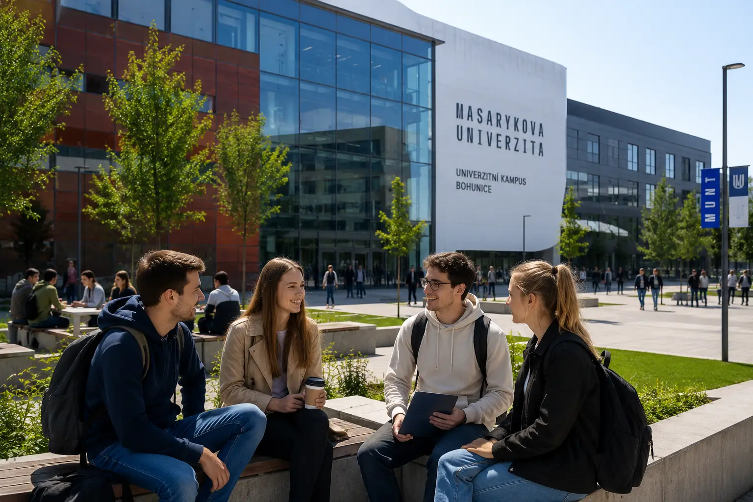 Another student scene representing Masaryk University